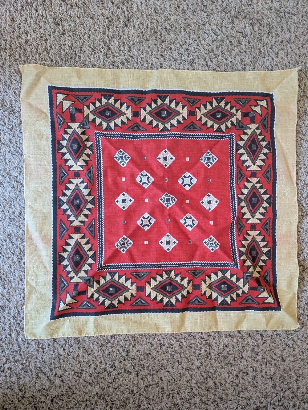 Vintage Southwestern Design Square Bandana